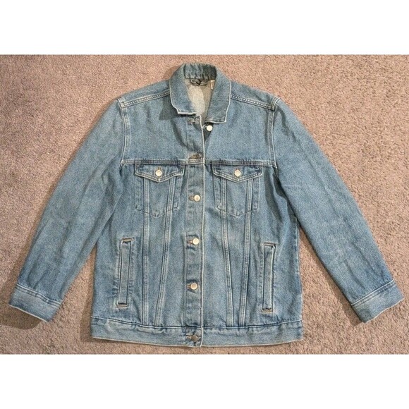 H&M Denim Blue Denim Jean Jacket Women's Medium / 8 - Picture 1 of 6